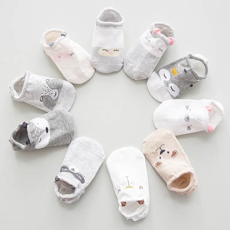 Nové 5 párů / lot baby / toddle / děti lodě ponožky chlapci dívky léto roztomilé krásné ponožky děti kotníkové ponožky prodyšné 1-7 let