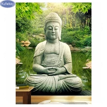5D DIY Алмазная картина на заказ "Будда Дзен" 3d вышивка алмазная живопись портрет Вышивка крестом полный квадратный круглый настенный Декор для дома