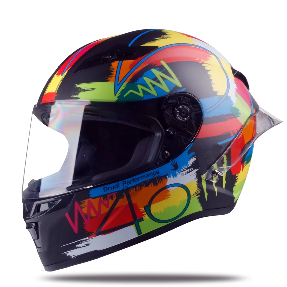 Полнолицевой мотоциклетный rcycle шлем Акварельная живопись casco de moto racing Шлем Capacete
