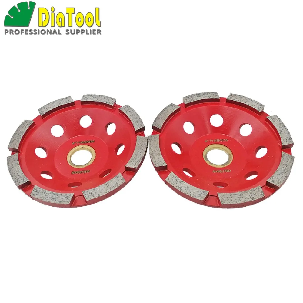 DIATOOL Dia 100MM Diamond Single Row Cup Wheel For Granite & Hard Material, Grinding Wheel, Bore 22.23mm Grinding Disc