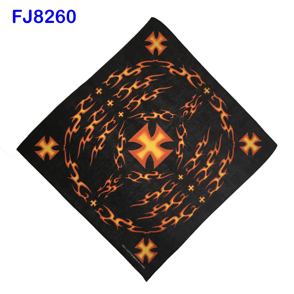 FJ8260 Красивые хлопковые банданы в стиле хип-хоп, маска для лица, шарф, головной убор, Женский снуд, повязка на голову, мужская маска для рыбалки, походная Балаклава FJ12 - Цвет: FJ8260