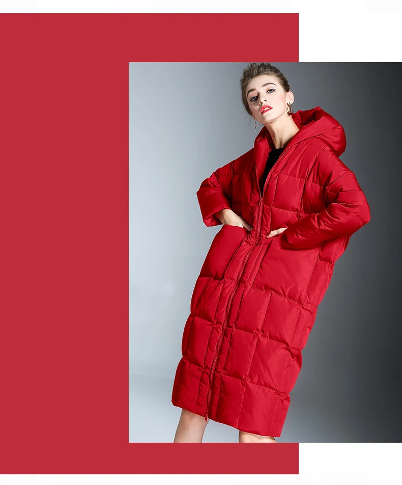 Зимнее повседневное Свободное пальто-кокон, плотное и с длинным рукавом, с капюшоном, парка, зимний женский пуховик, S-7XL, с большим карманом