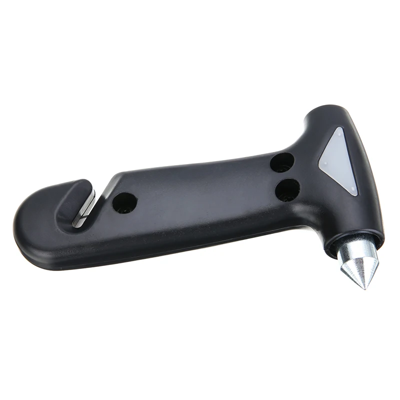 Mini Emergency Car Hammer Window Glass Breaker Seatbelt Cutter Black Hand Rescue Tool for Cars Trains Buses Trucks Ships