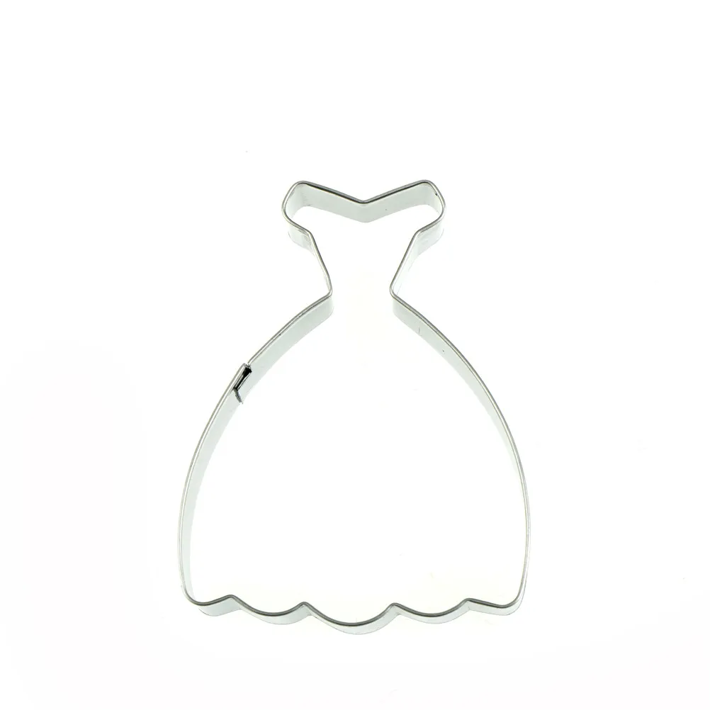 

1pcs party princess dress cookie cutter fondant cake decorating tool cupcake topper bakeware tools sandwich mold
