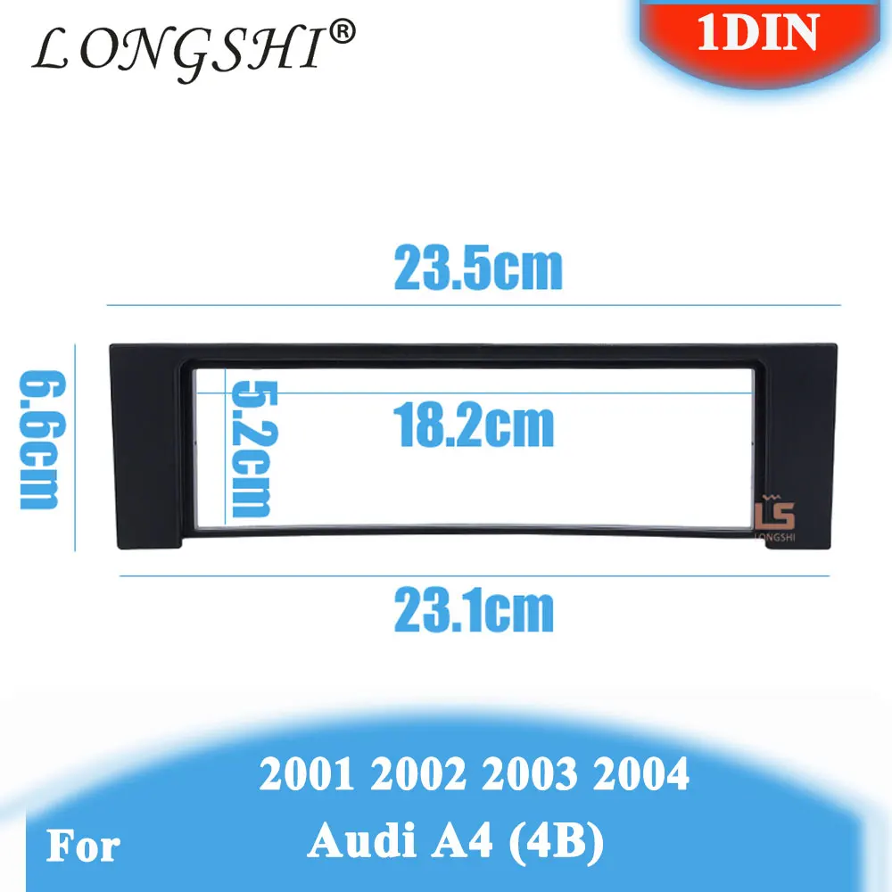 Автомагнитола LONGSHI 182*52 мм 1DIN рамка фасции Для автомагнитолы 2001 2002 2003 2004 Audi A4 (4B) DVD