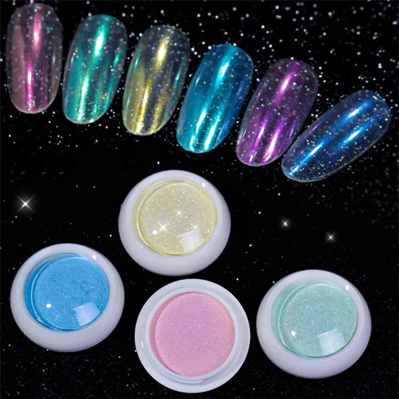 

1g/box Nail Glitter Power Rainbow Pigment Beautiful Colors Nail Dust Glitter For Nails Art Decorations Manicure Tools