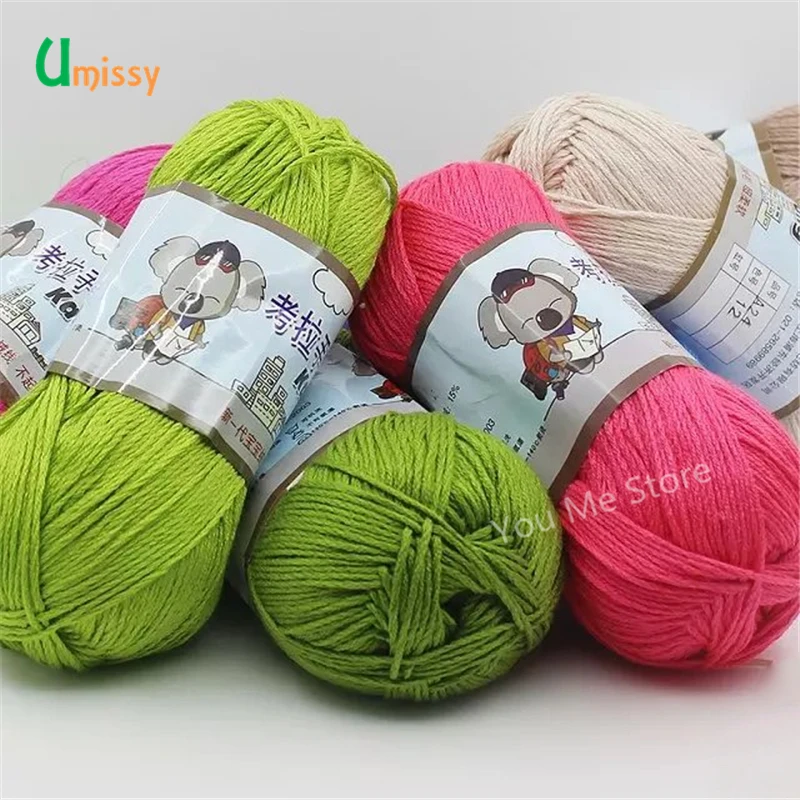 5pcs Thick Yarn For Knitting Wool Blended Yarn Colorful Soft