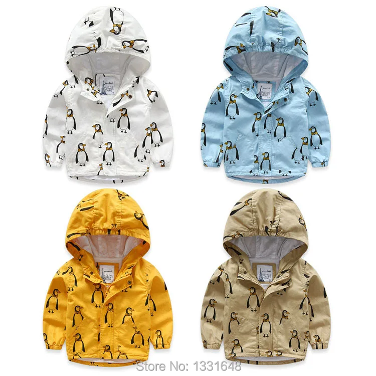 Boy jacket hooded 2016 spring new fashion boys clothes cotton kids outerwear cartoon printed children jackets 2-8T 9