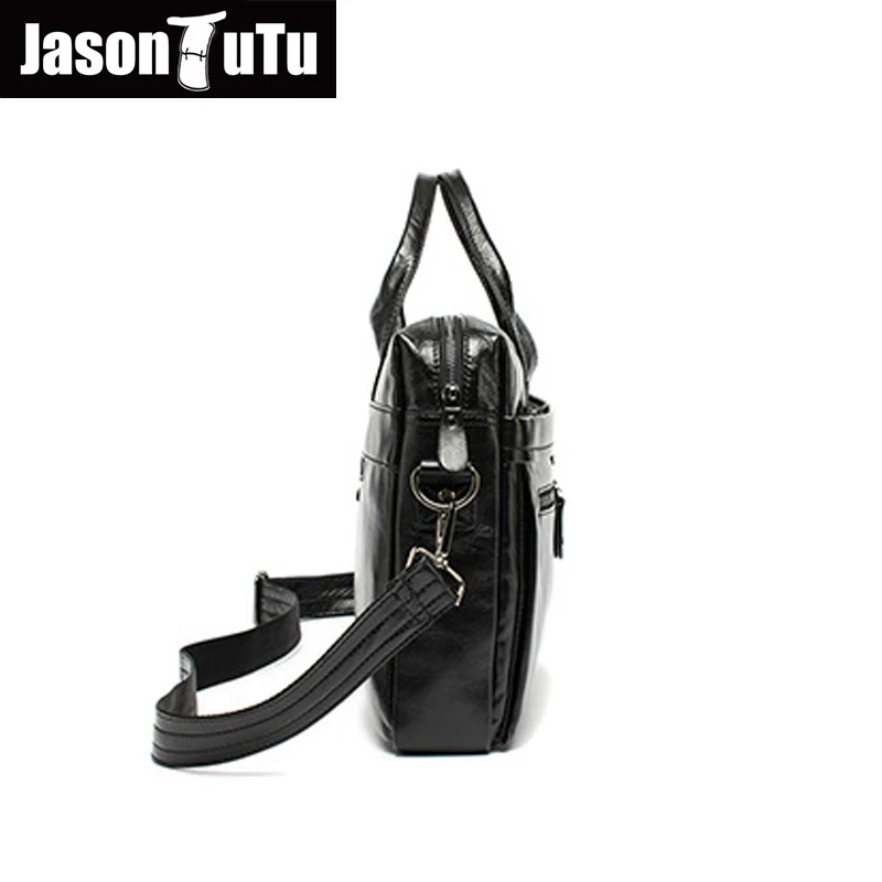 Джейсон пачка сумка мужская кожаная сумочка Винтаж сумка Пояса из натуральной кожи Бизнес Портфели Повседневное сумка hn124