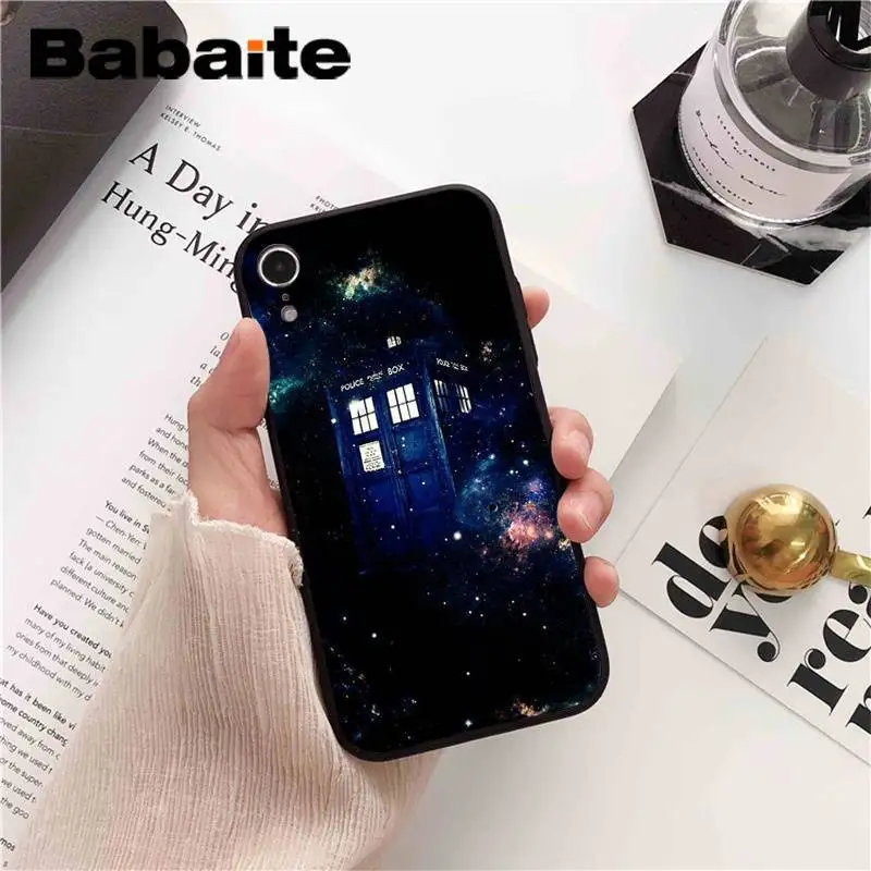 Tardis Box Doctor Who TPU Мягкий силиконовый черный чехол для телефона для iphone XS Max 6 6S 7 7plus 8 8Plus 5 5S XR 11 11pro 11promax чехол s