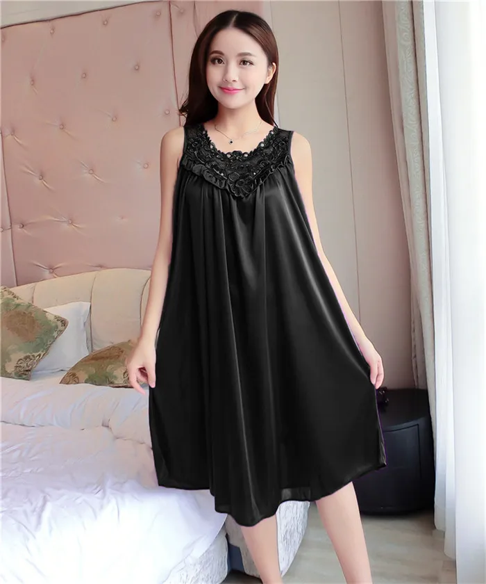 Womens Sleepwear Women Night Gowns Nightwear Long Sleeping Dress Luxury