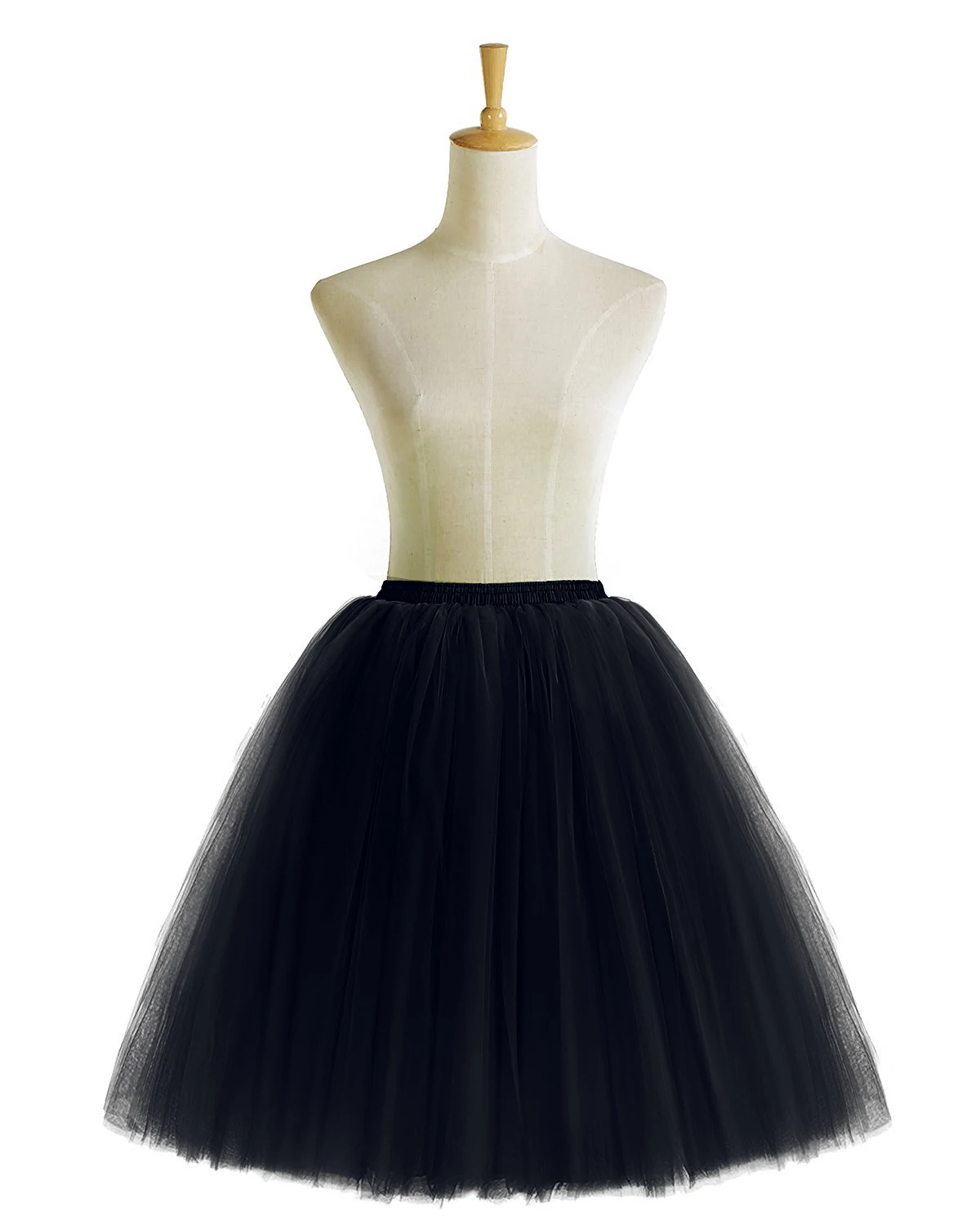 Женская линия Нижняя юбка в стиле ретро кринолин 6 слоистых Свинг бальное платье юбки миди Нижняя юбка