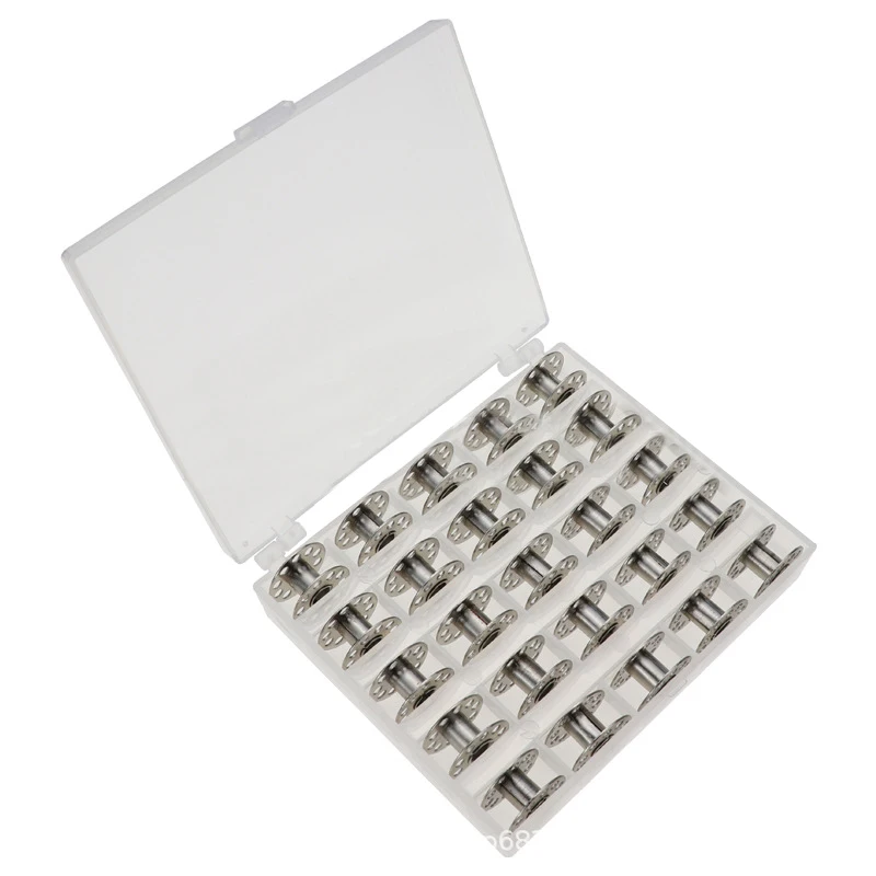 

25Pcs/set Metal Sewing Machine Bobbins Spools New Needlework Sewing Tools with Box for Multi-function Household Sewing Machine