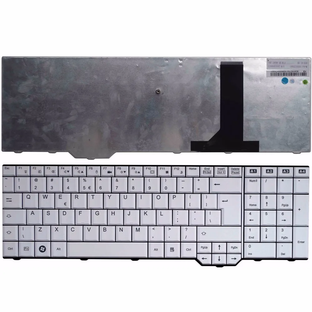 UI для Fujitsu XA3520 Amilo Pi3625 XA3530 Xi 3670 Li 3910 XI 3650 Клавиатура ноутбука Новый Английский Белый
