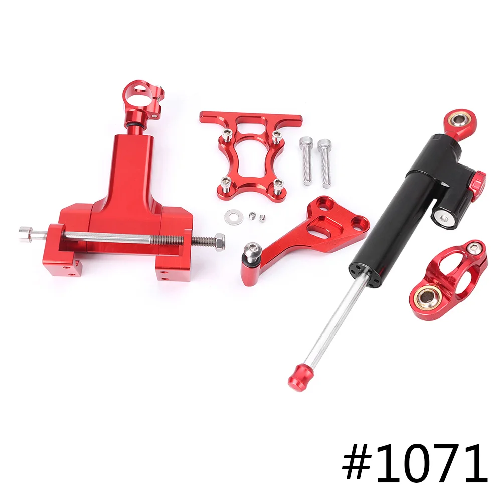 For Yamaha MT-07 MT07 2013-2017 CNC Steering Damper Stabilizer w/ Bracket Set Saftety Control Anodized Aluminum Motorcycle Motorbike Spare Parts Accessories