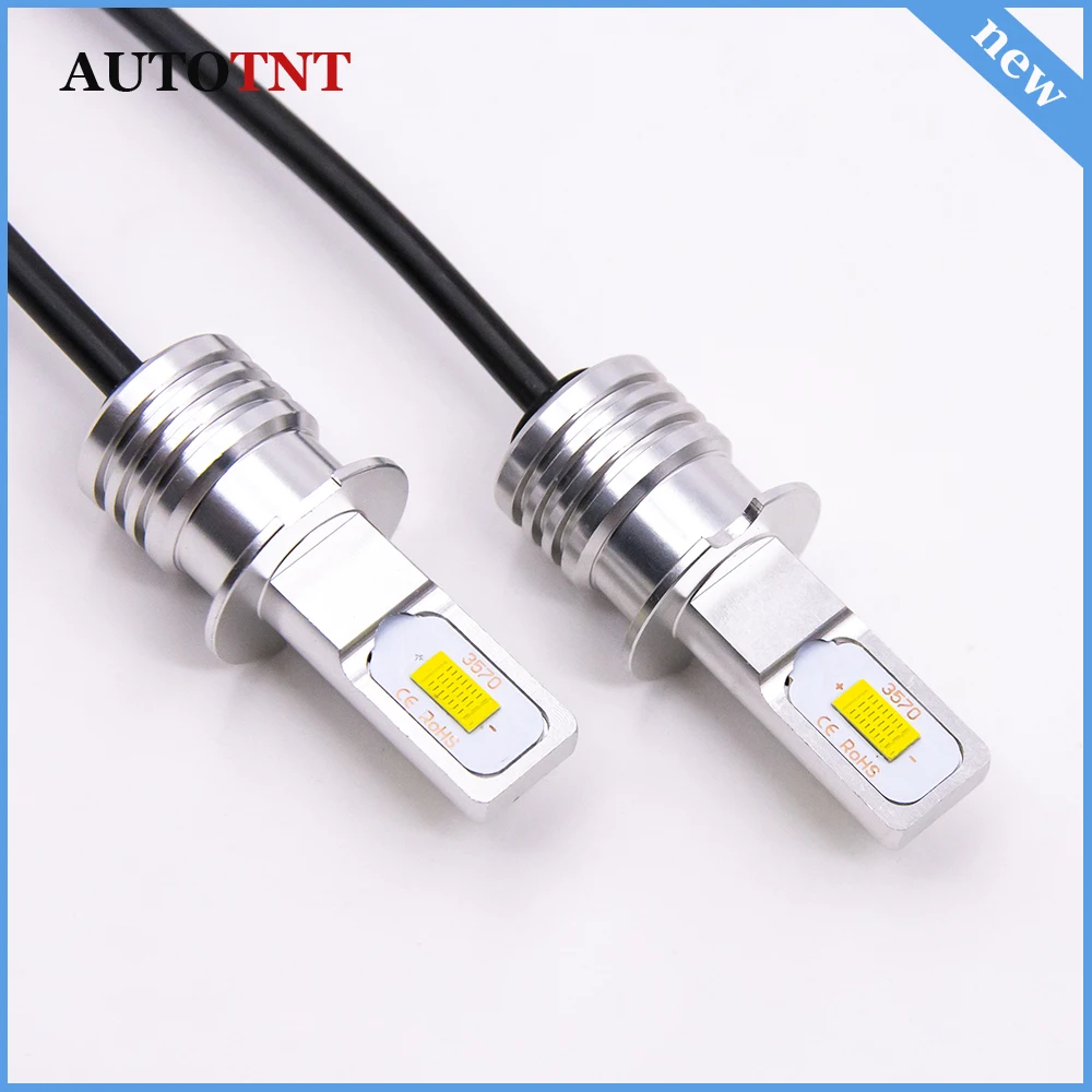 2pcs H3 LED Bulb COB Chip White 1500LM Car Led Lights Fog Head font b Lamp