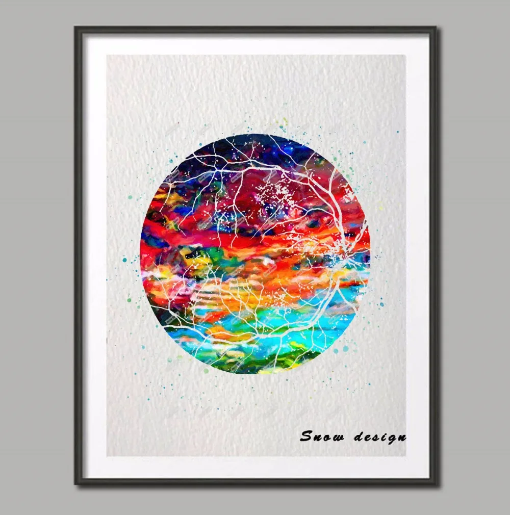 

Original watercolor Eye canvas NON diamond painting Abstract Anatomy Wall art Medical poster print Pictures wedding Decoration