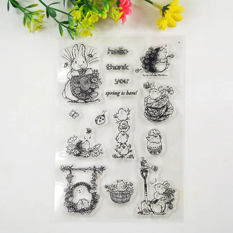 Маленький милый Ежик прозрачные штампы/силиконовые уплотнения для DIY скрапбукинга фотоальбома/изготовления открыток