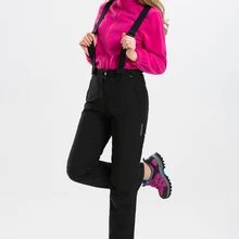 Водонепроницаемые теплые лыжные брюки, зимние спортивные штаны, высококачественные цветные лыжные брюки, большие размеры, однотонные штаны для сноуборда