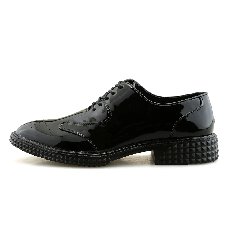 designer italian leather formal shoes men mixed colors footwear ballroom camouflage patent leather brogue oxford shoes for men (4)