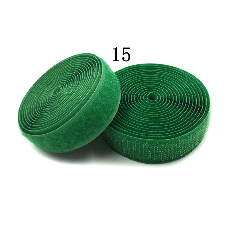 2 см* 1 м волшебная лента без самоклеющейся крепежной ленты DIY полиэфирная нейлоновая застежка-липучка аксессуары для шитья Klittenband без клея - Цвет: Зеленый