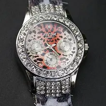 Trendy font b Design b font Crystal font b watch b font Leopard font b watch
