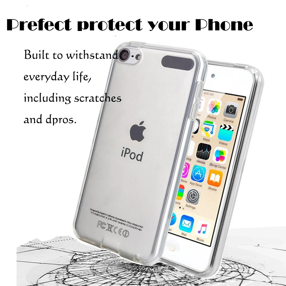 Прозрачная Задняя накладка чехла из ТПУ для Apple iPod Touch 5 6 7 поколения 9H 0 3 мм 2.5D