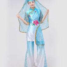 Китайский народный танец костюмы Хуэй национальный танец одежда мусульманское этническое миноритарное сценическое представление одежда