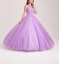 Mint Green Quinceanera Kleider 2016 Schatz-sequined Backless Lila Prom Debütantin Bonbon 16 Kleider 15 Jahre