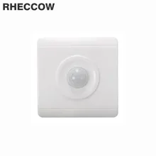 Rheccow AC240V тела Инфракрасный Настенный светильник Сенсор Переключатель Регулируемая Авто-переключатель освещения PIR сенсорный детектор