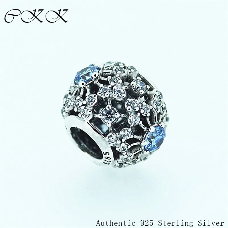 

Beads 100% 925 Sterling Silver Openwork Snowflake Charm Beads for Jewelry Making Fit Charms Bracelets DIY FL178