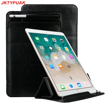 

Premium PU Leather Sleeve Case for iPad Pro 10.5 2017 Pouch Bag Fold with Pencil Slot for iPad Pro 9.7 New Tablet Stands