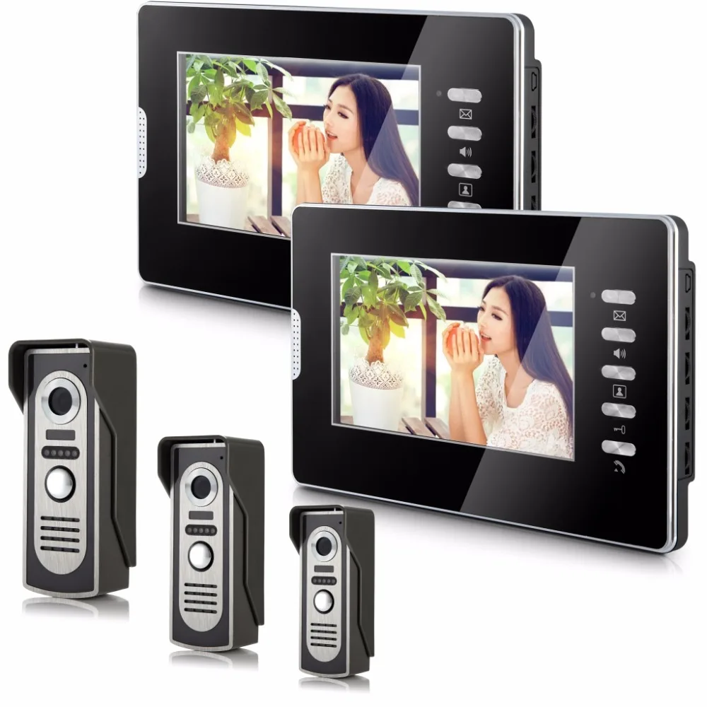 

7" LCD Indoor  Monitor Alloy 3V2 Wired Intercom Video Door Phone