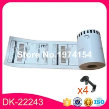 200 заправка Rolls Совместимость DK-22243 метки 102 мм* 30,48 м Непрерывная Совместимость для брата QL-1060 принтер этикеток белый DK2243