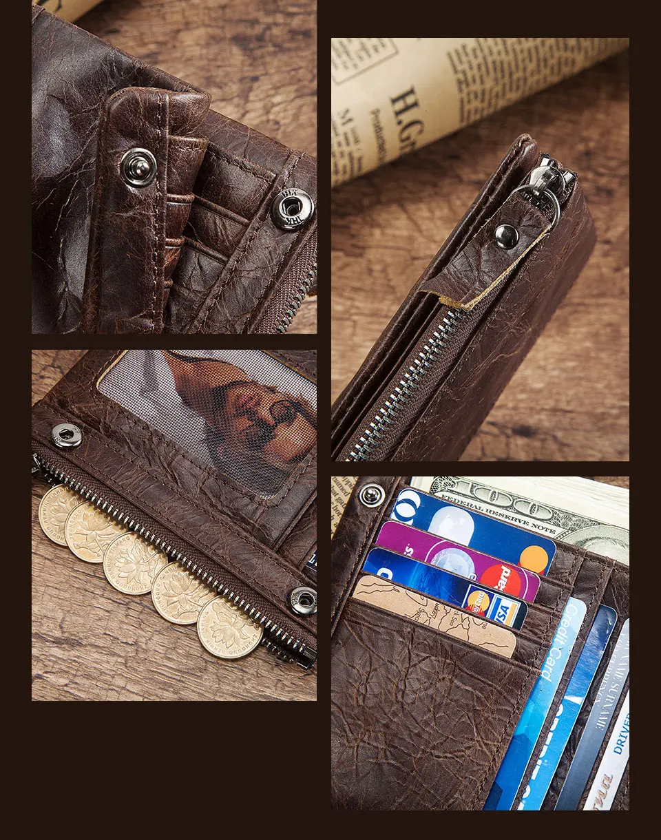GZCZ кошелек из натуральной кожи женский короткий на молнии Poucht модный кошелек для монет Rfid женский кошелек маленькая сумка для денег зажим для денег