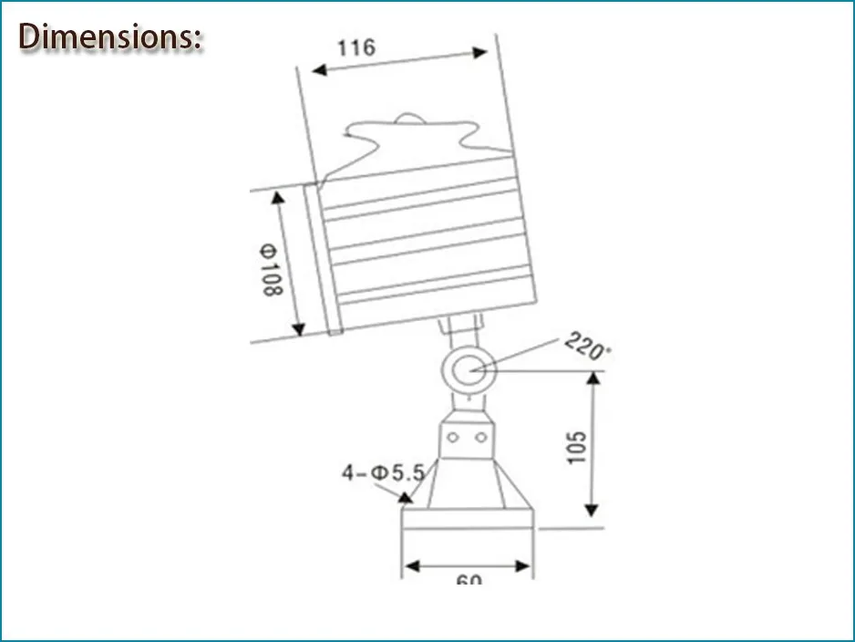 HNTD 6 W DC 24 V светодиодный Короткие руки раза водонепроницаемый свет работы станков с ЧПУ освещение светодиодный прожекторы IP65 горячая