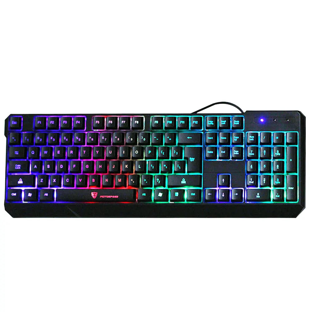 

MotoSpeed K70L Gaming Keyboard USB Wired 7 Color Backlight Ergonomic Design for Pro Gamers Support Windows XP 2000 Vista Mac