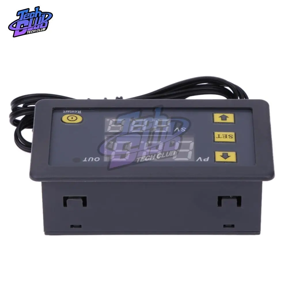 W3230 DC12V/24V AC110V-220V Digital Temperature Controller LED Display Thermostat With Heating/Cooling Control Instrument