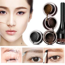 Коричневая натуральная краска для бровей кисточка для нанесения макияжа Водонепроницаемая легко носить карандаш для бровей