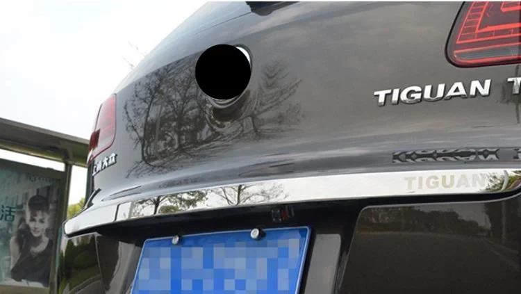 1 шт. Автомобильная Задняя Крышка багажника из нержавеющей стали Задняя отделка крышки багажника для VW Tiguan MK1 2010