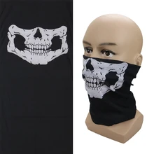 Новинка, велосипедная маска с черепом для мужчин и женщин, велосипедная маска на половину лица, хиджаб, уличная повязка на голову, бандана, волшебный шарф для езды на велосипеде, Экипировка для мужчин