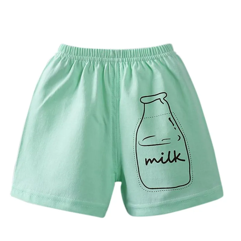 Летняя короткая одежда с рисунком для маленьких мальчиков и девочек; брюки; детская повседневная хлопковая одежда; Лидер продаж; эластичные брюки