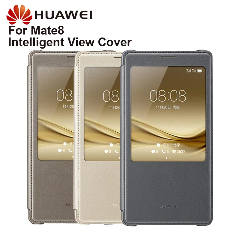 

Original Huawei Smart View Cover Leather Protection Cover Phone Case For Mate 8 Mate8 Flip Case Housing Sleeps Function Case