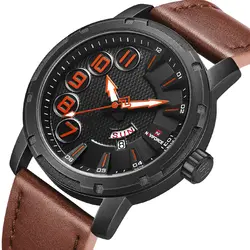 2018 Новая мода для мужчин s наручные часы naviforce Militray Спорт Кварцевые часы кожаный мужской Дата Неделя наручные Relogio Masculino