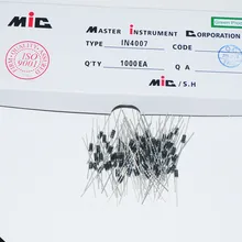 100 шт. IN4007 4007 выпрямительный диод электронный набор 1A 1000 В диод 1N4007 IN4007 диоды DO-41 упаковка