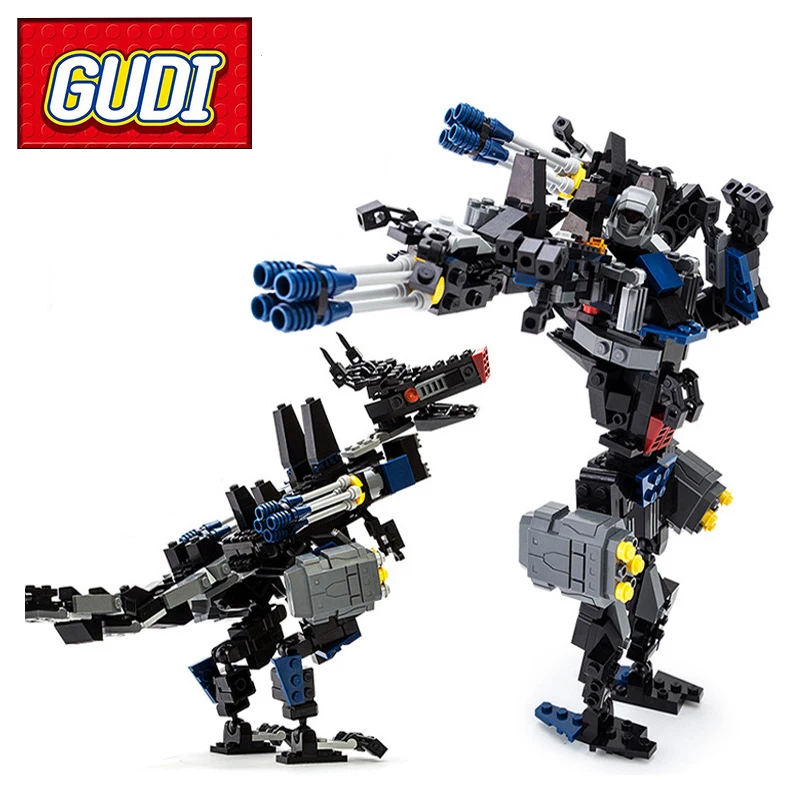 GUDI 8712 Transform Series Transformation Robot Car Big Truck 377pcs font b Building b font Blocks