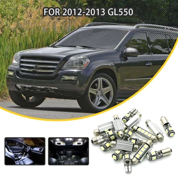 

LOAUT 10pcs White Car LED Light Bulbs Interior Package Kit For 2012-2013 Mercedes Benz GL550 Error Free Canbus Map Dome Lamp