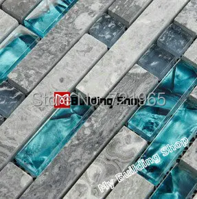 Blue Gl Wall Mosaics Grey Stone Mosaic Tile Backsplash Blue Gl Wall Mosaics Grey Stone Mosaic Tile Backsplash Sgmt026 Bathroom