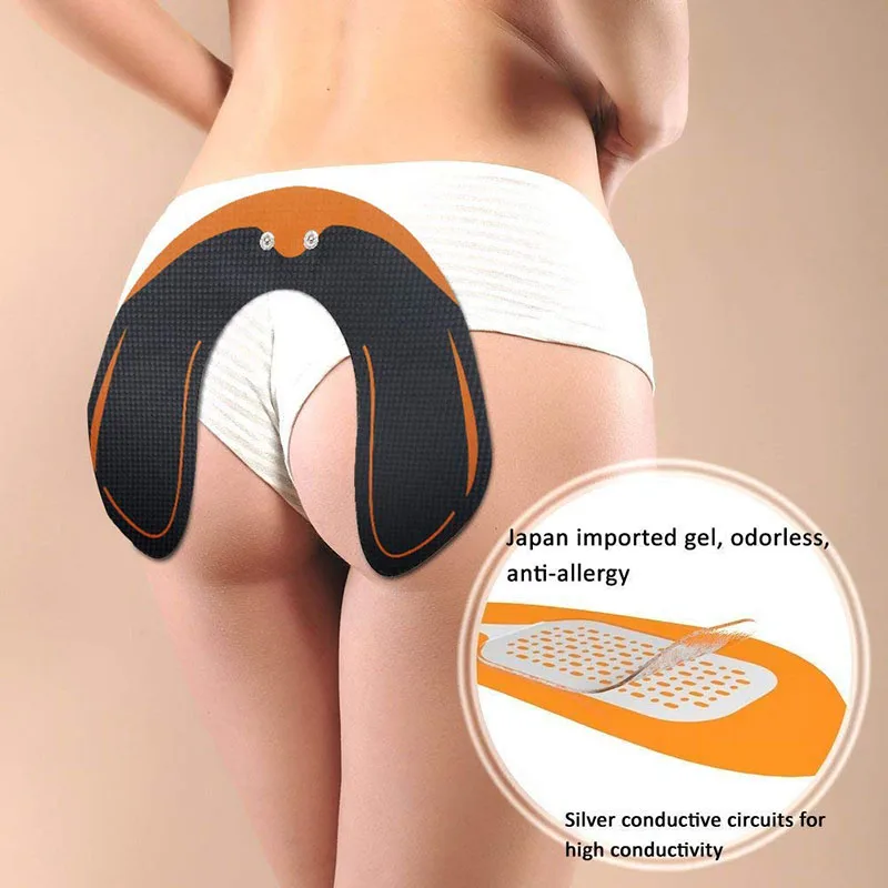EMS Hips Muscle Stimulater Rechargeable Abdominal Body Electronic Intelligent Vibration Massage Sport Fitness Workout Equipment