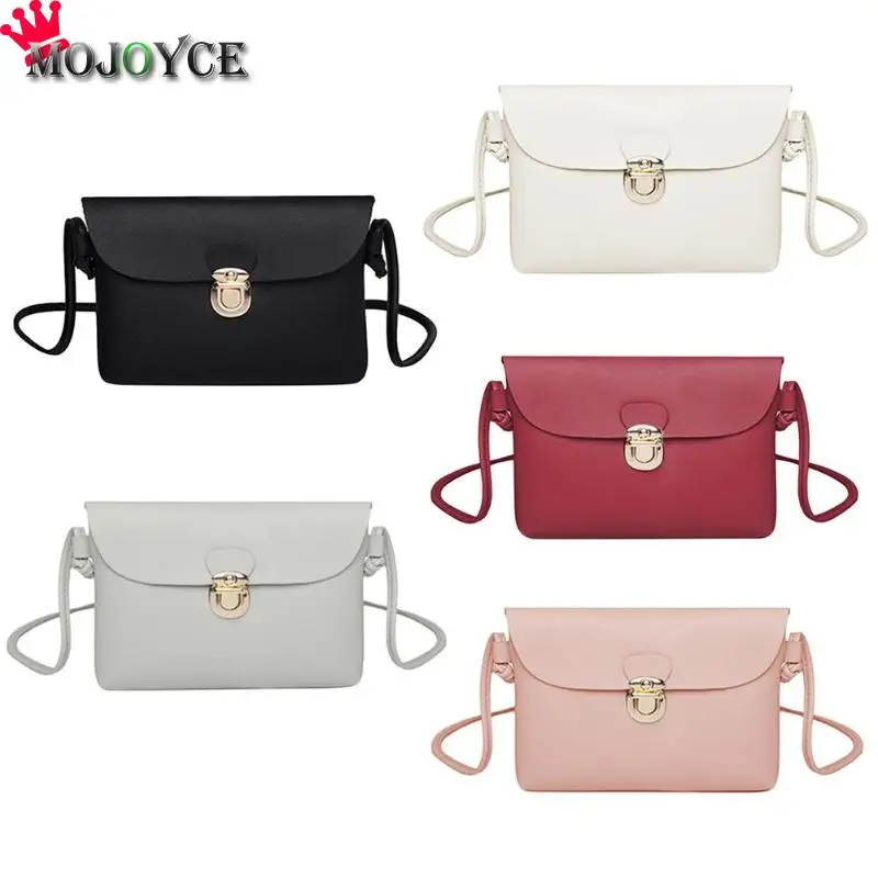 

2018 NEW Women Bags Simple Pure Color Crossbody Messenger Handbags PU Leather Girls Casual Shoulder Small Coin Phone Bags